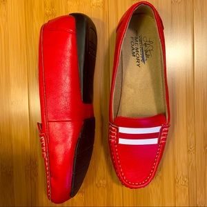 Life Stride Velocity Loafer Moccasin Driving Red Flex Size 8.5